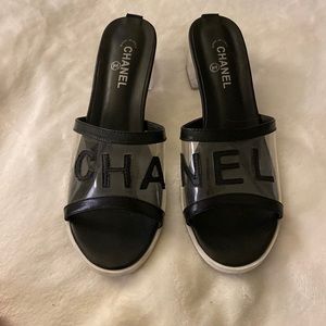 Chanel PVC sandal low heel 39